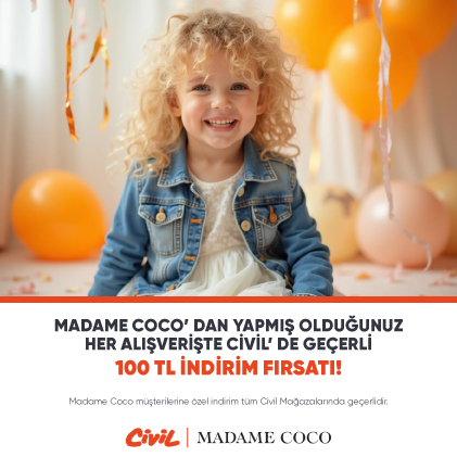 Madame Coco müşterilerine özel Civil’de kaçırılmayacak fırsat!