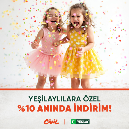 Yeşilay personellerine ve gönüllülerine özel %10 indirim!
